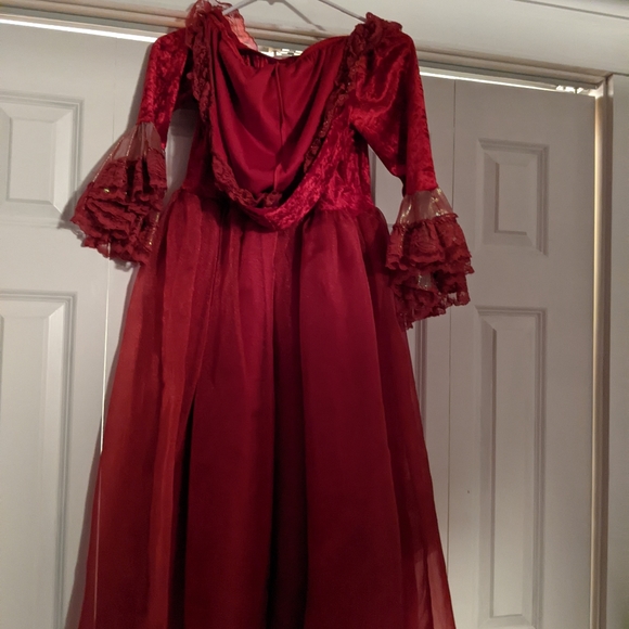 Walt Disney World Vintage Belle Dress with over cape and detachable hood! - Picture 5 of 11